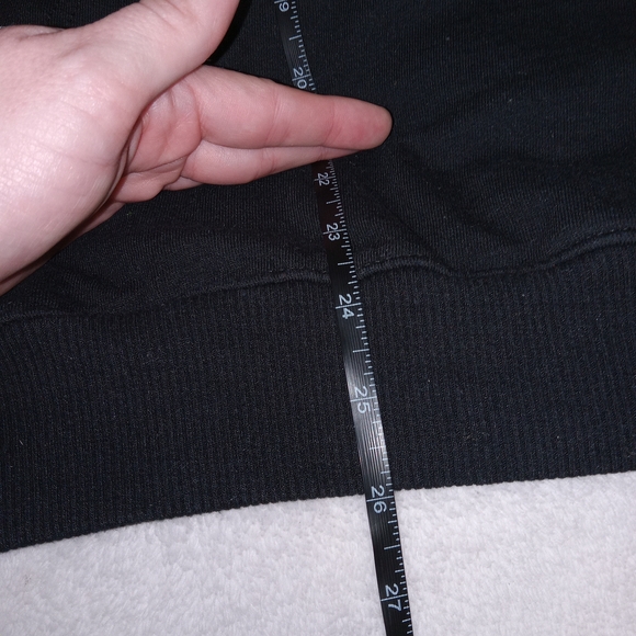 True Religion Hoodie Sweatshirt Men Size Large Monogram Logo All Over Black - Picture 7 of 8